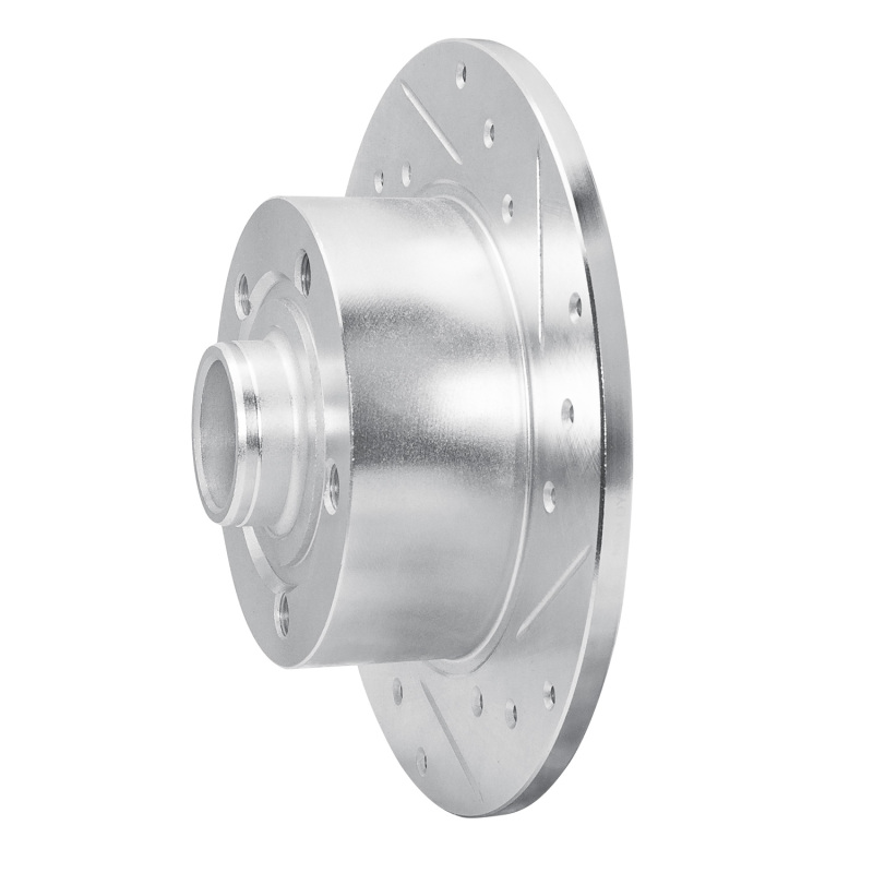 Audi A4 Brake Rotor (1) - Rear Right - R1 Concepts - Drilled & Slotted - Silver - `96-`08